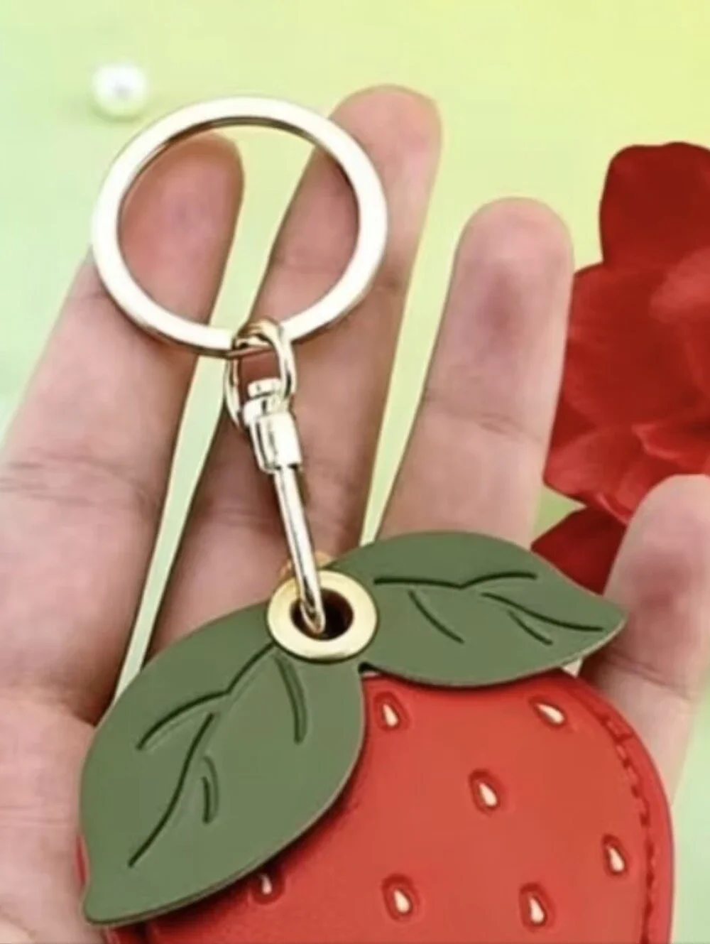 Strawberry 🍓 Air Tag Tracker Compatible Bag Charm/ Keychain NEW